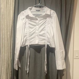 Crop Button Up Shirt